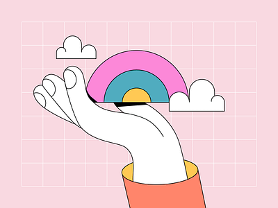 LGBT cloud graphic design illustration lgbtq pride rainbow