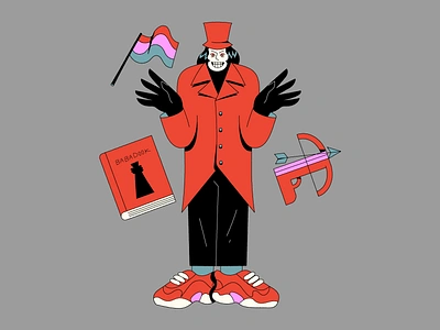 Babadook character design halloween horror movie icon illustration lgbtq sticker the babadook villain