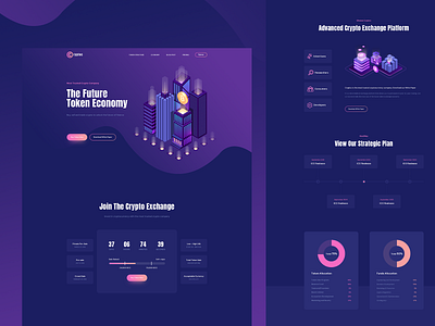 Cryptoc - CryptoCurrency Elementor Landing Template agency website branding crypto crypto dashboard crypto exchange crypto wallet cryptocurrency currency design illustration landingpage product ui ux wallet