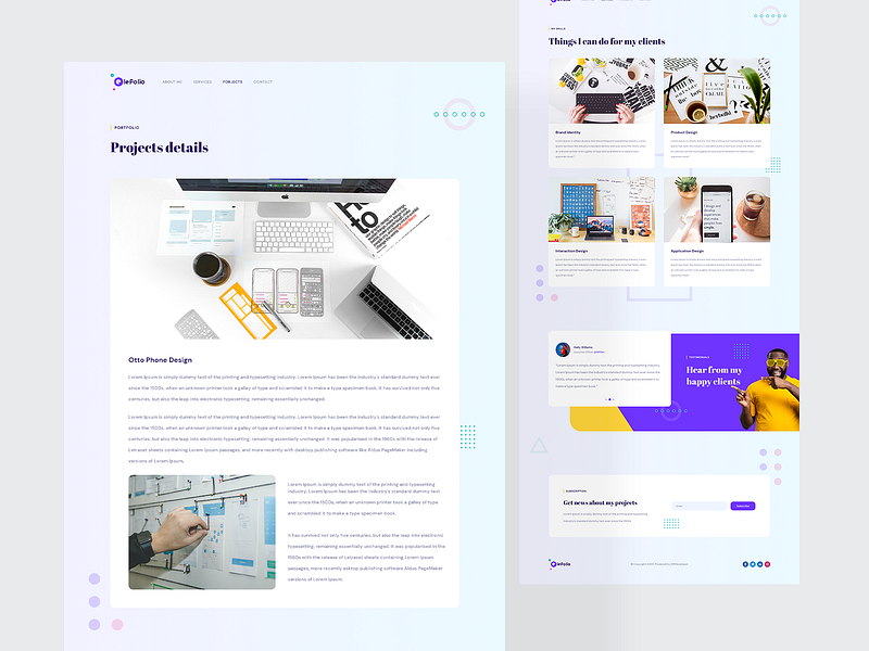 EleFolio Portfolio Website Template by sabbirmc for Startise on Dribbble