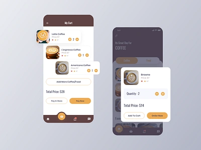 L’espresso – Coffee Mobile App app app design apparel application branding cart coffee coffee app coffeeshop ios ios7 mobile app popup product ui ux