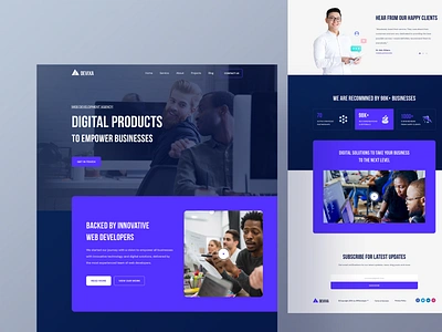 Devixa - Web Development Agency Template agency website branding design development agency website digital marketing illustration landingpage product ui ux web design web development web development agency