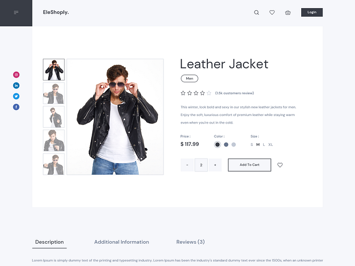 EleShoply Ecommerce Website Template by sabbirmc for Startise on Dribbble