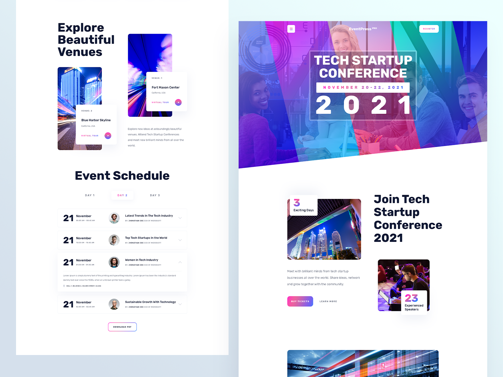 EventPress Pro Conference Website Template by SabbirMc for