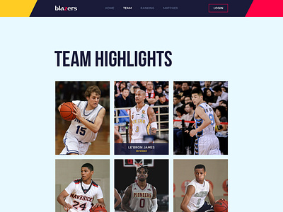 Blazers - Basketball team Website match schedule match sports event sports team club baseball team play sports player basketball