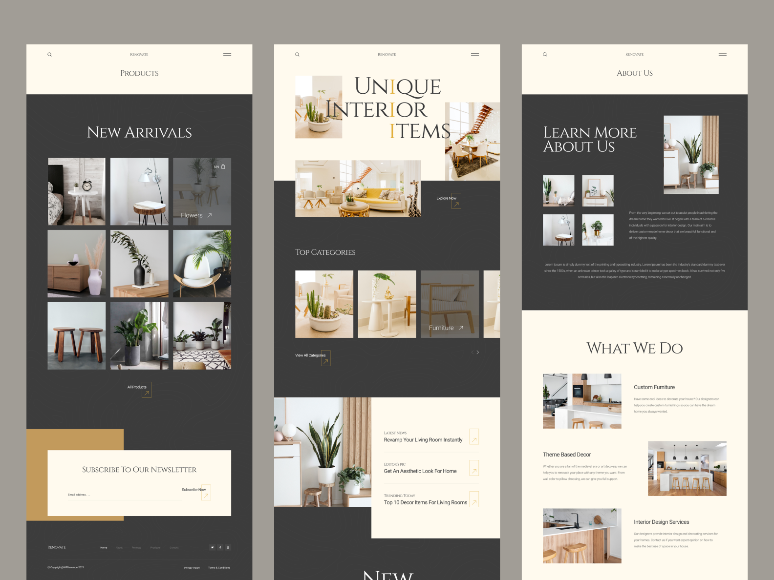 Renovate - Home Décor Website (Pack) by Sabbir @Resimpl for Startise on ...