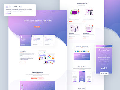 Finan - Investment Website Template agency agency website animation bitcoin crypto currency digital marketing illustration investment landingpage payment product