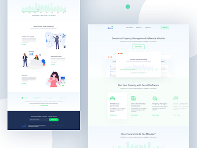 Landing Page : Rent Management Software agency agency website bitcoin crypto illustration payment product property management real estate rent rent landing page rent management software