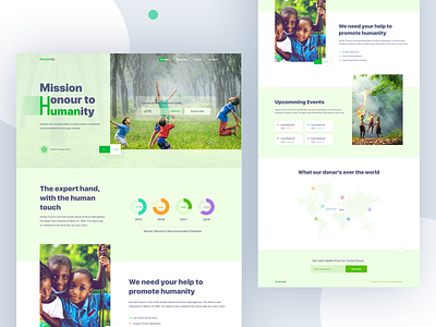 Humanity - Charity Website Home Page agency website bitcoin charity crypto digital marketing donation donation website illustration landingpage product vector website