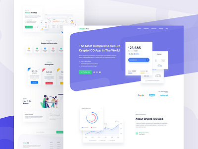 Croppx.ICO - Crypto ICO App Landing Page by SabbirMc on Dribbble