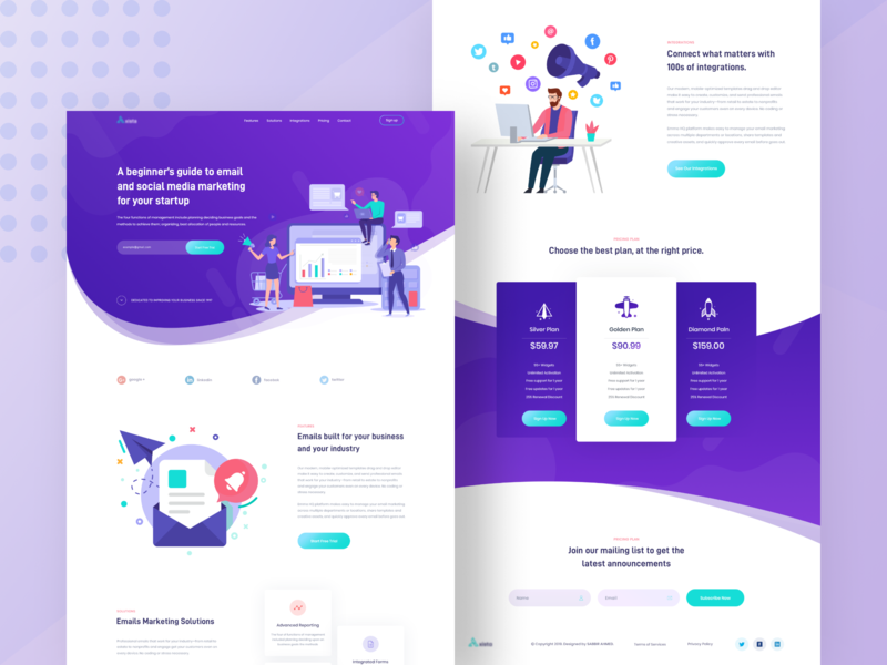 Email Marketing Landing Page by SabbirMc for Maayo Studio on Dribbble