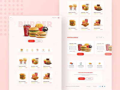 Burger Shop - Landing Page Concept agency website booking burger burger menu design food food and beverage food and drink landingpage menu online order product restaurant