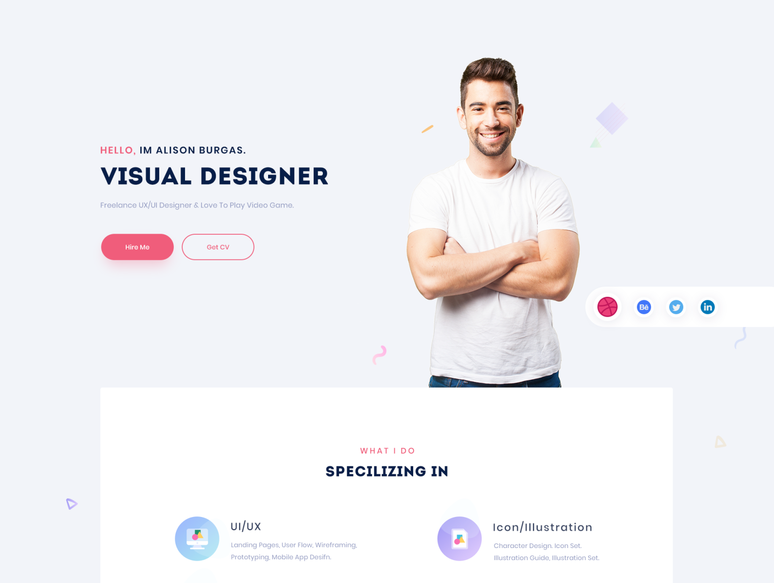 Personal Portfolio, CV & Resume Template by SabbirMc for WPDeveloper on ...