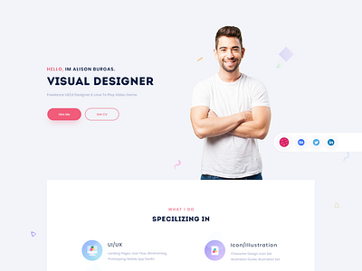 Personal Portfolio, CV & Resume Template by sabbirmc for Startise on ...