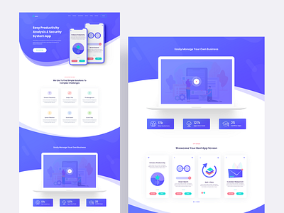 Axista - App Landing Page agency website app app landing page application crypto design digital marketing homepage illustration landing page mobile app product product landing saas ux web