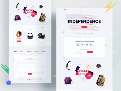 Fourth of July – Independence Day Event Product Landing 4th july agency website america american independence day digital marketing event flag fredom illustration independence day july landingpage logo ui usa usa flag