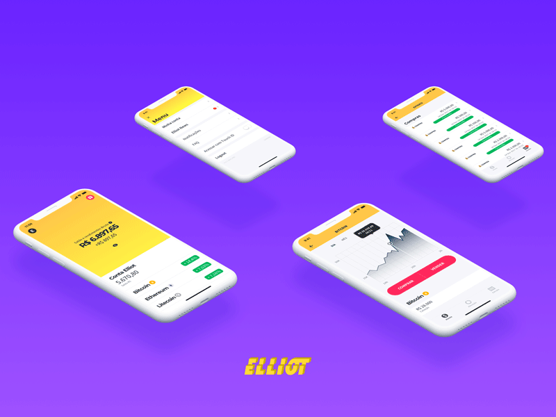 UX/UI – Elliot Crypto Exchange app crypto crypto exchange crypto wallet cryptocurrency design exchange hodl trading ui ux