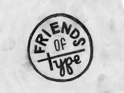 New Sticker Sketch friends of type illustration lettering