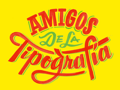 Tipografia Fiesta friends of type lettering primary colors