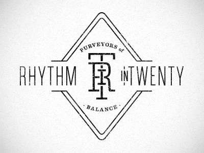 RiT black logo monogram rhythm in twenty texture