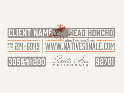 Native Son lockup alehouse beer business card native son