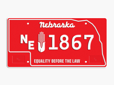 Nebraska corn huskers nebraska red script state plates