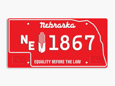 Nebraska corn huskers nebraska red script state plates