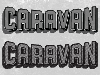 Caravan caravan evan huwa lettering logo type
