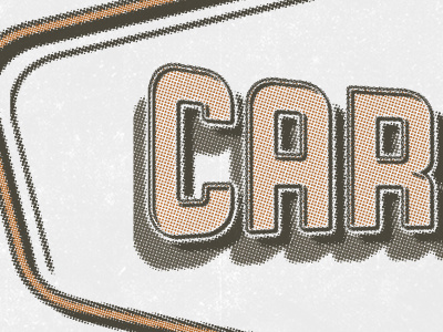 Caravan Badge Alt. badge caravan evan huwa halftone logo mark
