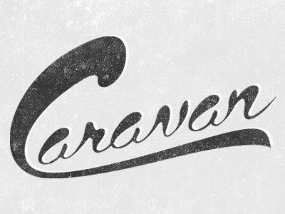 Caravan Script font logo mark script