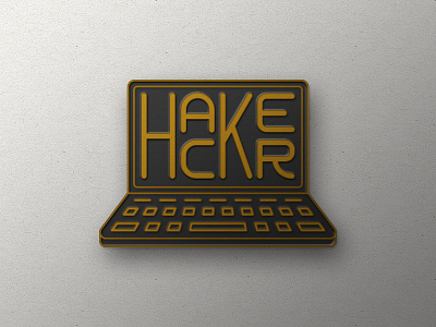 Hacker Enamel Pin Mock