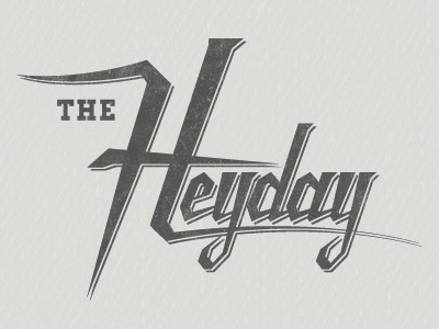 The Heyday custom type hand drawn heyday music