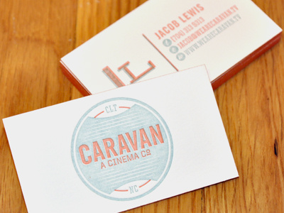 Business cards business cards caravan edge coloring letterpress logo