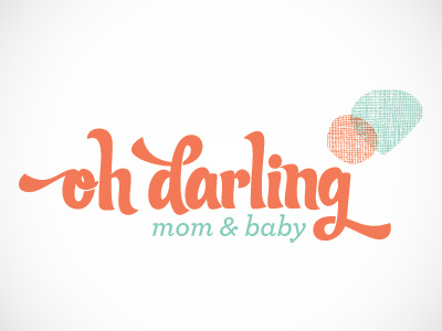 oh darling baby logo logotype mod mom
