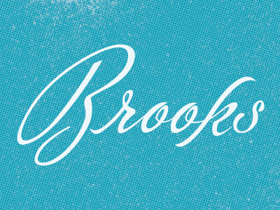 Brooks lettering script type