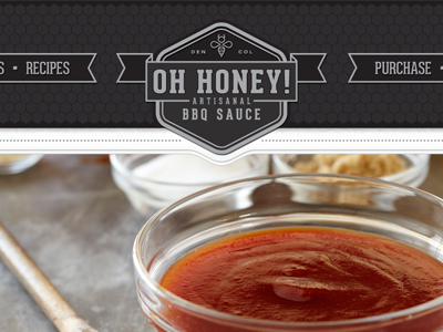 Oh Honey! BBQ Sauce bbq design honey sauce site ui web