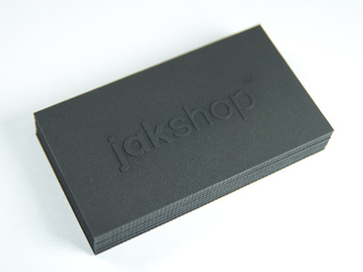 jakshop™ business cards blacks on blacks on blacks design jakshop™ laser engraving public letterpress