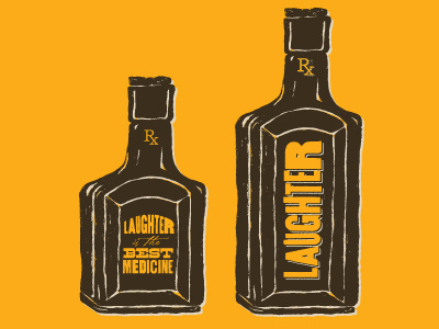 Laughter is the best medicine bottle illustration laughter medicine tonic vintage