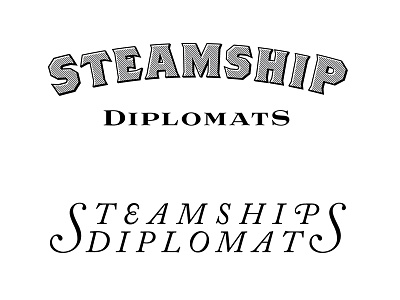 Steamship Diplomats diplomats logo logotype steamship treatment type