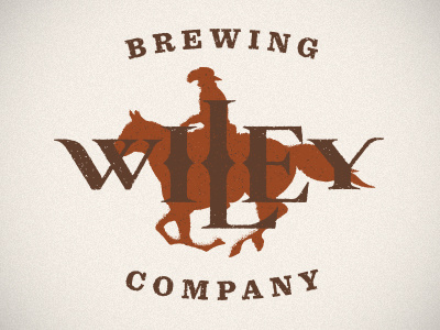 Wiley beer brewing co company cowboy horse western