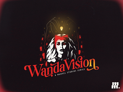 Wanda Vision logo avengers comics design disney fanart graphic design identity illustration illustrator logo marvel mcu photoshop scarletwitch series typography vector vision wanda wandavision