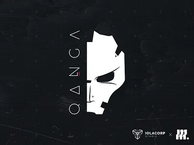 QANGA logo branding cyborg design fps game graphic design identity illustration illustrator logo photoshop ui vector