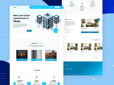 Property Real Estate Design architecture clean dribble flat landing page light minimal minimalist modern property rental responsive ui ux ux web web design