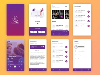 Liberty Devotional android android app app design flat minimal ui