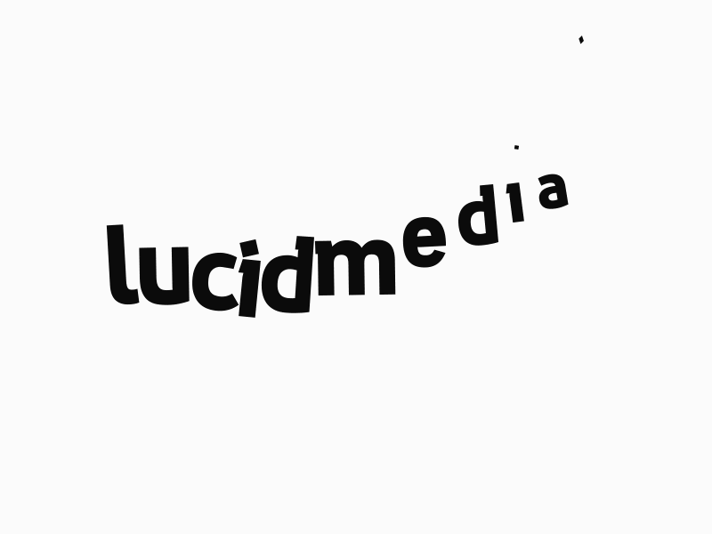 Lucid Media logo build 2d animated animation build cartoony design expressions fun gif graphics inspiration intro logo lucid media motion quirky sting title typography vector