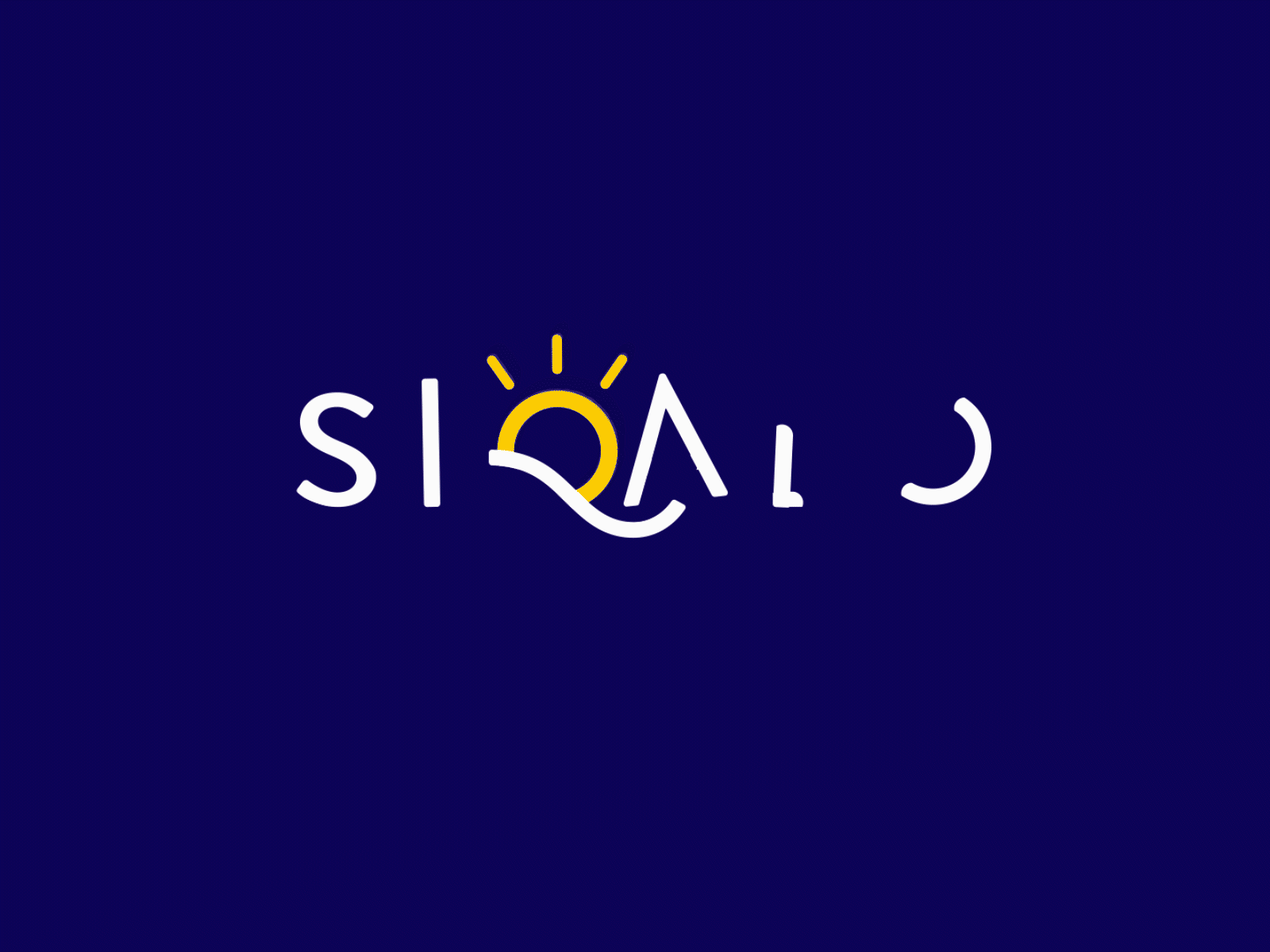 Siqalo Foods Logo Animation animated gif animation blue burst intro logo logotype loop loopable outro sun white yellow