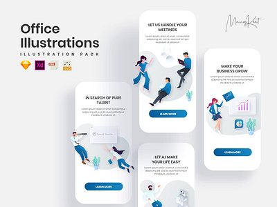 Office UI illustration pack