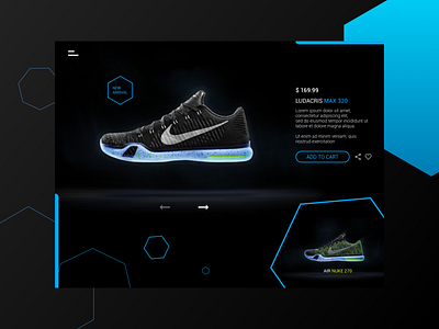 Web design for a shoe collection