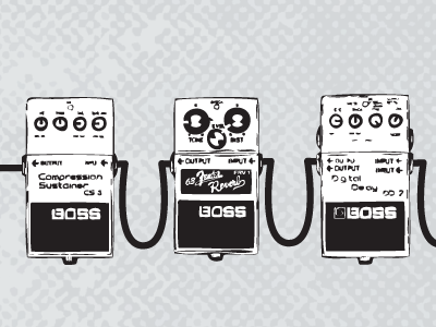 Boss Pedals alternative rock boss illustration pedals