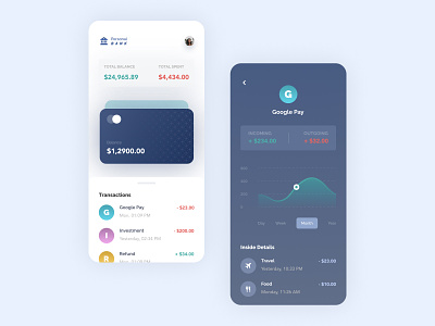 Finance App UI Concept android banking concept design finance fintech mobile ui ui design uiux ux design